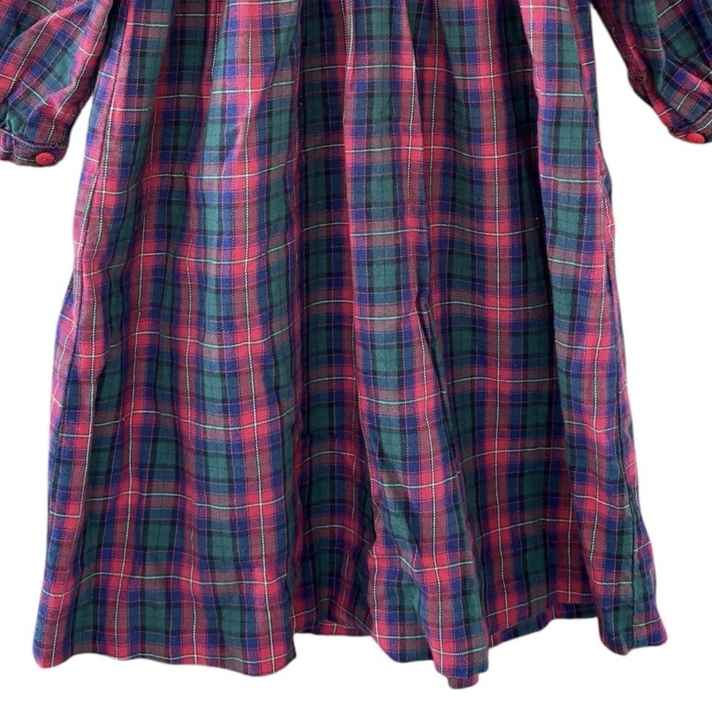 SOPHIE DESS Dress Size 4T Smocked Holiday Plaid Bishop Dress Y2K Twee Classic‎